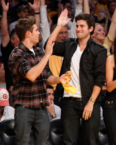 Zac Efron attends Game Five of the Western Conference Finals during the 2010 NBA Playoffs at Staples Center on May 27th 2010 in Los Angeles 3