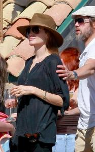 Brad Pitt and Angelina Jolie seen together on May 29th 2010 at a party with friends in Malibu California 3