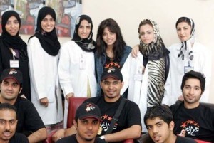 Rahma picture before joining star academy along with the cast of Najm Al Khaleej 6