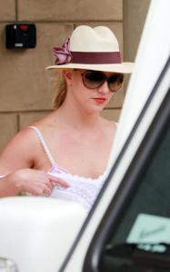 Britney Spears spotted wearing aummer white dress on May 28th 2010 in Westwood California 1