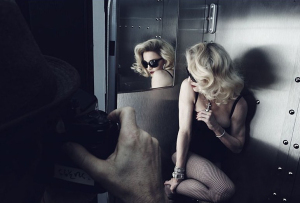 Madonna May 2010 ad photo shoot for her MDG sunglasses line 1