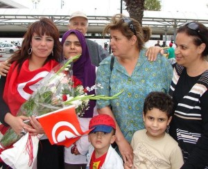 picture of star academy student badria Al Sayed from Yunis as she reaches home at the airport 13