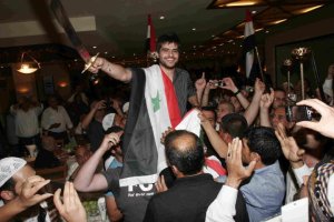 Nassif Zeitoun picture while at the celebration dinner of him being the winner of the 7th season of StarAcademy on June 5th 2010 in Lebanon 6