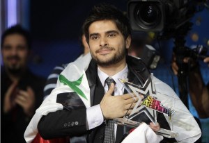 Nassif Zeitoun photo as he gets the StarAcademy title for the 7th season at the prime held on Friday June 5th 2010 at the LBC building in Lebanon 1