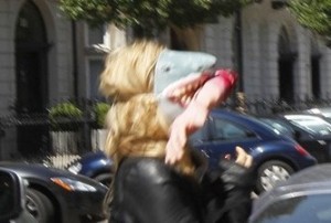 KeSha spotted wearing a shark head mask on June 4th 2010 while out in London England 3