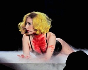 Lady GaGa picture from the murder scene during her latest concert performance on June 3rd 2010 in Manchester 6