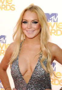 Lindsay Lohan arrives on the red carpet of the 2010 MTV Movie Awards held at the Gibson Amphitheatre on June 6th 2010 at Universal Studios in California 7