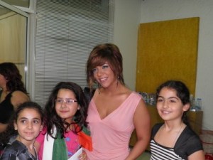 Star Academy 7 final prime after Dinner party picture of Meral Faisal with fans