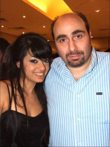 Rahma Ahmed Siba3i picture after star academy season seven at the finale prime dinner party with teacher Osama Rahbani