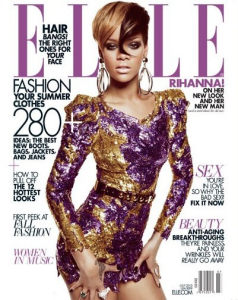 Rihanna photo shoot for cover of the July 2010 issue of Elle magazine 3