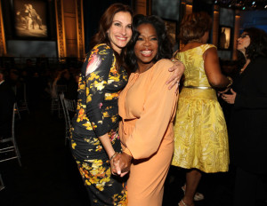 Julia Roberts and Oprah Winfrey at the 38th AFI Life Achievement Award honoring Mike Nichols held at Sony Pictures Studios on June 10th 2010 in Culver City California 1