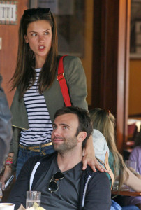 Alessandra Ambrosio seen with her boyfriend Jamie Mazur on June 9th 2010 as they have lunch with some friends at Bar Pitti and then shopping in Soho 9