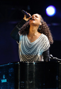 Alicia Keys sings live at the FIFA World Cup Kick Off Celebration Concert held on June 11th 2010 at the Orlando Stadium in Soweto South Africa 3