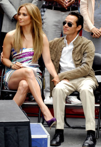 Jennifer Lopez and Marc Anthony at the unveiling of the Be Extraordinary billboard event on June 10th 2010 in Times Square 1