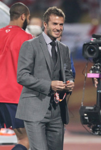 David Beckham on the bench of the England team during England vs USA football world cup match on June 12th 2010 in South Africa 7