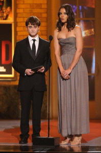 Daniel Radcliffe and Katie Holmes on stage at the 64th Annual Tony Awards at The Sports ClubLA on June 13th 2010 in New York City 2