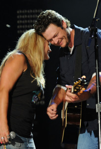 Blake Shelton and Miranda Lambert perform together during the 2010 CMA Music Festival on June 13th 2010 in Nashville Tennessee 5