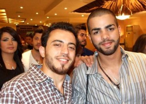 picture of star academy season 7 student Mohamad Ramadan from Jordan at the final prime dinner party with Jordanian student Bassel Khoury