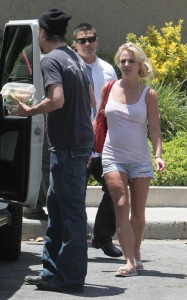 Britney Spears and her boyfriend Jason Trawick seen on June 19th 2010 in Calabasas 3