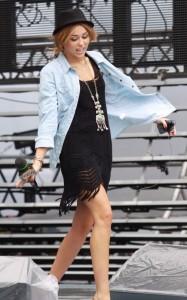 Miley Cyrus picture on June 19th 2010 while at the Much Music Video Awards rehearsals in Toronto 3