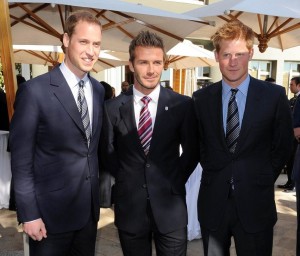 Prince William and Prince Harry seen with David Beckham on June 19th 2010 at a FIFA reception held at the Saxon Hotel in Johannesberg South Africa 1