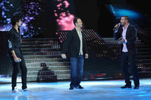 picture of the fifth Prime of star academy seven on March 26th 2010 with singer Ayman Zbeeb on stage