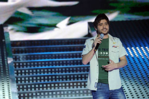 tenth prime of star academy 2010 on april 23rd 2010 picture of Nassif Zaitoun singing on stage 1