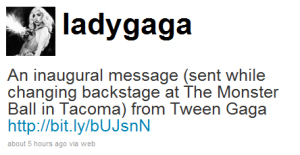 gaga tweet