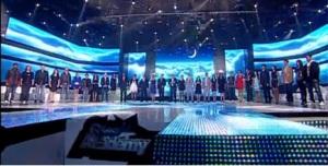 The first prime of star academy 2011 photo of the 8th season season as well as the some of past seasons graduates singing together