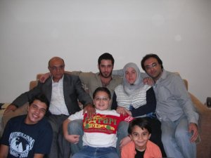 photo of Houssam Taha from Syria before star academy with his mother and family