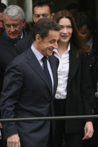 Carla Bruni Sarkozy spotted as she leaves the townhall of the 16th district after voting for the regional elections on March 21st 2010 in Paris France 2