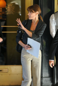 Carla Bruni Sarkozy spotted with Nicolas Sarkozys son Louis on September 20th 2010 as she leaves the Upper East Side hotel 3