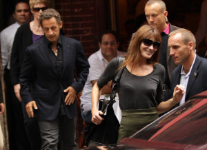 Carla Bruni Sarkozy seen arriving to an Italian restaurant on September 18th 2010 in Manhattan New York 1