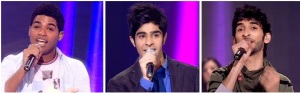 picture of the Khaliji Trio at the third prime of star academy season eight on April 15th 2011