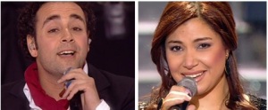 picture of Gilbert Simon and Nesma Mahgoub at the third prime of star academy season eight on April 15th 2011