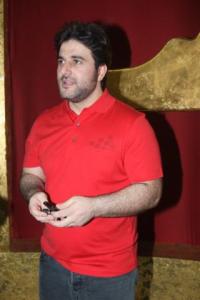 Backstage picture for the 4th prime of star academy on April 22nd 2011 of lebanese singer Melhem Zein as he arrived to the stage 4