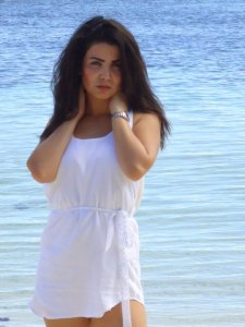 latest photo shoot of the star academy seven graduate Asmaa Mahalawi at the sea side wearing swim wear 8