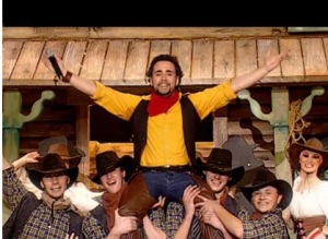 The 6th prime of star academy 2011 on May 6th 2011 picture of Gilbert Simon singing in a cowboy tableau