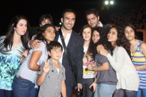 backstage of the prime of star academy 2011 on May 6th 2011 picture of mohamad Al Qaq with Wadi abi raed 3