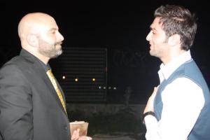 backstage of the prime of star academy 2011 on May 6th 2011 picture of mohamad Al Qaq with MR Naji Souraty 2