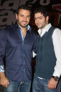 backstage of the prime of star academy 2011 on May 6th 2011 picture of mohamad Al Qaq with Khaili Abo Obeid 1