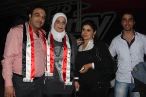 backstage photo at the 7th prime of star academy on May 13th 2011 of family of Syrian student Houssam Taha 2