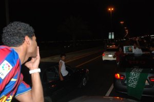 Mohamad Abdullah as he arrives back to saudi arabia at the airport after he left star academy 6