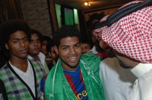 Mohamad Abdullah as he arrives back to saudi arabia at the airport after he left star academy 5