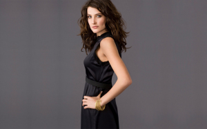 cobie smulders desktop wallpapers and HQ pictures wearing a black dress