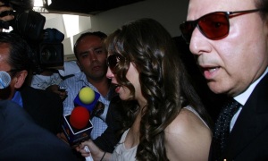 Thalia spotted as she arrived to the funeral mass of her mother on May 28th 2011 at Gayasso Santa Fe in Mexico City 2