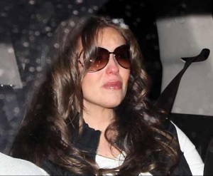 Thalia seen crying as she arrives to her mothers funeral on May 27th 2011 in Mexico 4