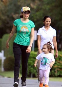 Thalia seen jogging with her daughter Sabrina Sakae in March 2010 at the West Palm Beach 6