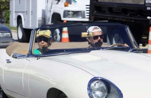 Thalia seen with her husband Tommy Mottola as they test drive a classic car in March 2010 in Miami Florida 1