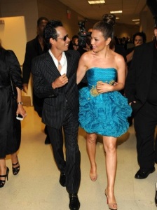 Thalia backstage photo with Marc Anthony at the 2010 Billboard Latin Music Awards held on April 29th 2010 at Coliseo de Puerto Rico Jose Miguel Agrelot 3